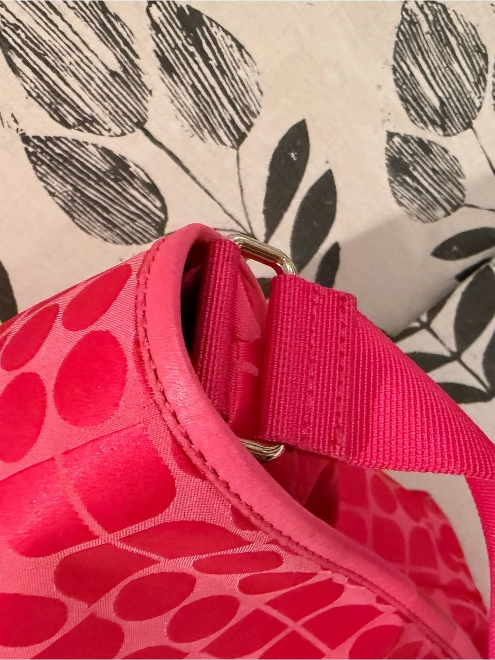 Kate Spade Hot Pink Geo-Print Crossbody Bag